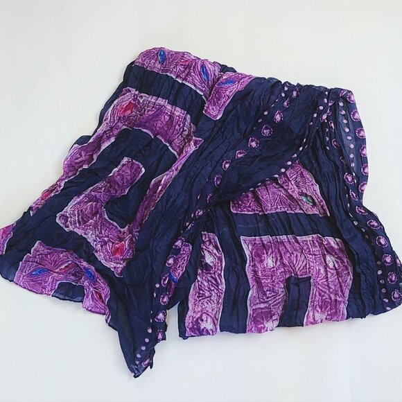 NWT Jewel Print Wrinkle Scarf/Cover-Up - Picture 11 of 13